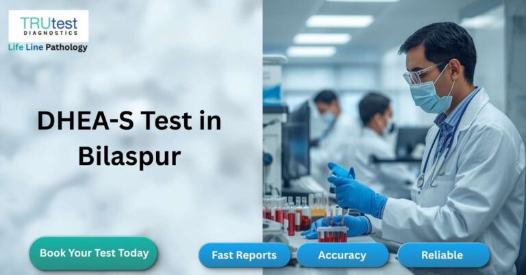 DHEA-S Test in Bilaspur for adrenal hormone evaluation, PCOS assessment, and fertility testing.