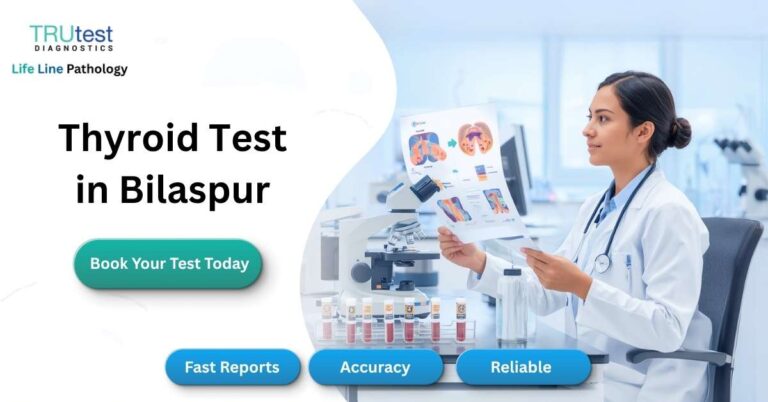 Book a Thyroid Test in Bilaspur at Life Line Pathology. Accurate TSH, T3 & T4 testing, fast reports, home collection, and trusted diagnostics near CIMS Bilaspur.